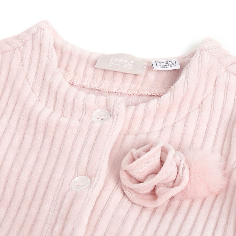 Girls Light Pink Solid Sweatshirt image number 2